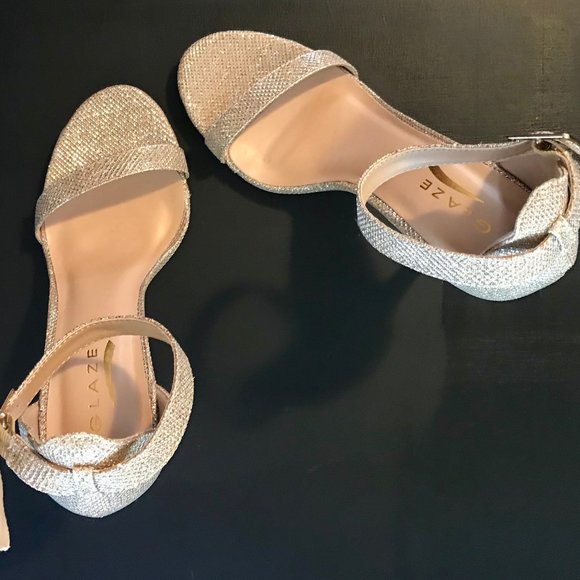 Rose Gold Metallic Two Strap Stiletto Heel - Picture 4 of 8